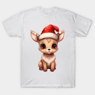 Wapiti in Santa Hat T-Shirt